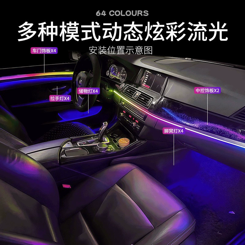 Suitable for BMW 5 Series Ambient Light F10/F18 Automobile Interior Light Decoration Light Modified Car Ambient Light