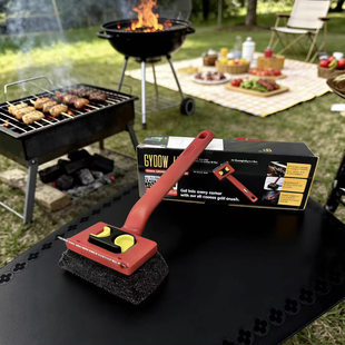 Grill Cleaner Brush Bristle-Free Spinning Grill Brush Brushless Manual Grill Brush