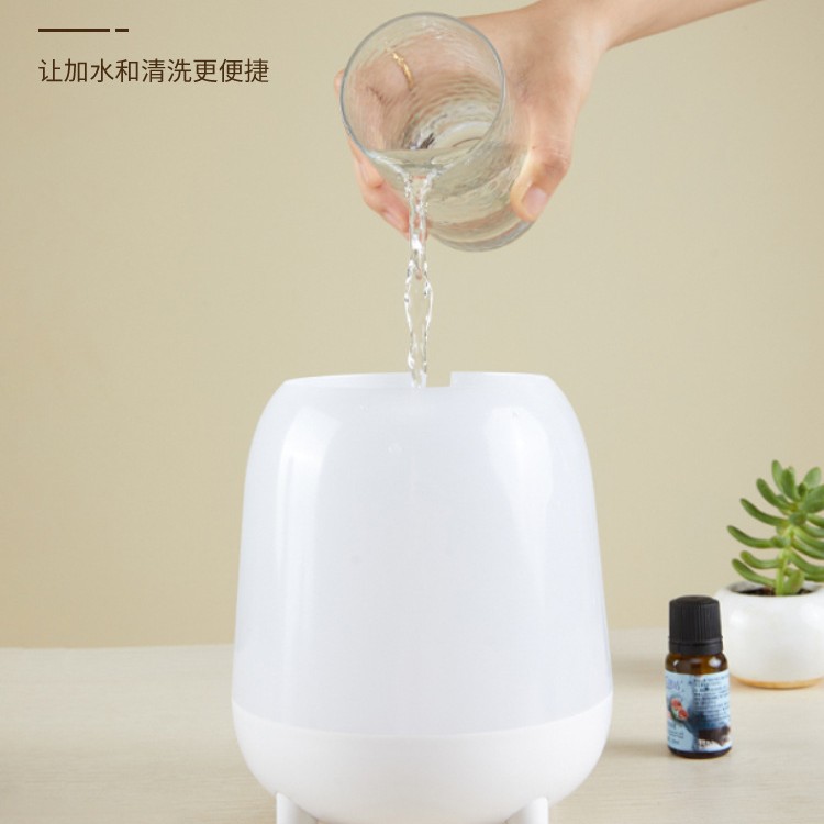 Humidificador de lámpara nocturna recargable de doble boquilla humidificador mini de escritorio de gran capacidad humidificador de aire silencioso directo