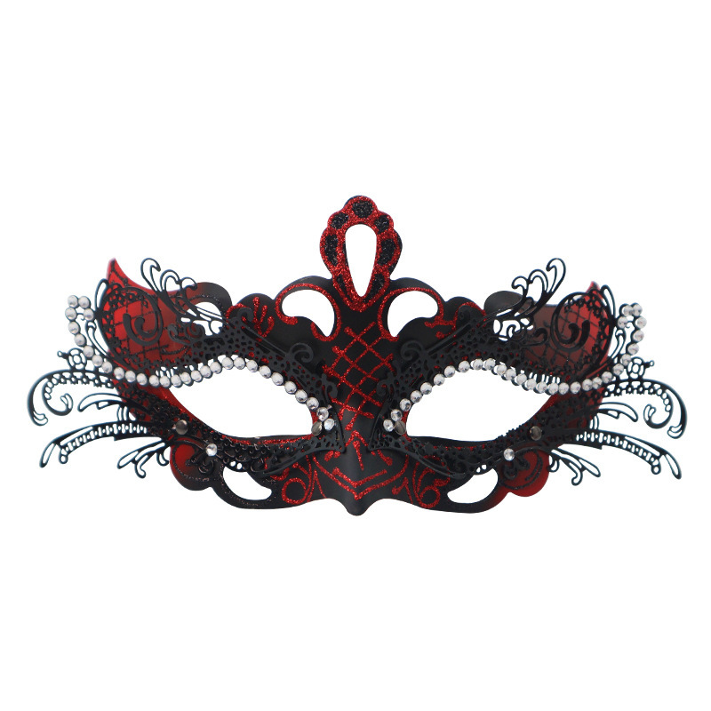 Halloween nueva corona de diamantes pareja baile máscara media cara set fiesta misteriosa disfraz