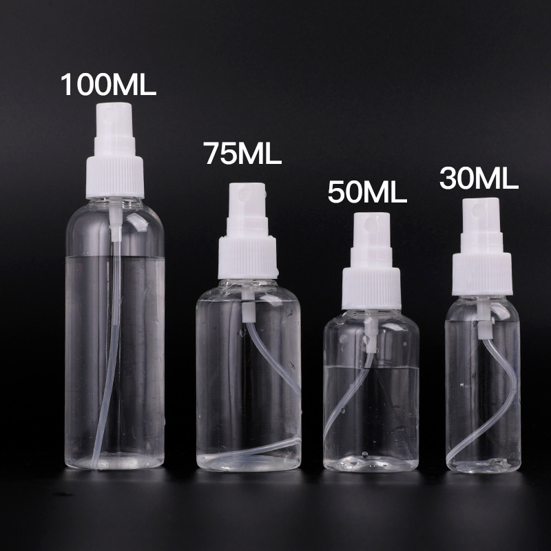30ml botella de spray 50ml regadera 100ML botella de spray boquilla hervidor de agua cosmética sub-Botella 75ML
