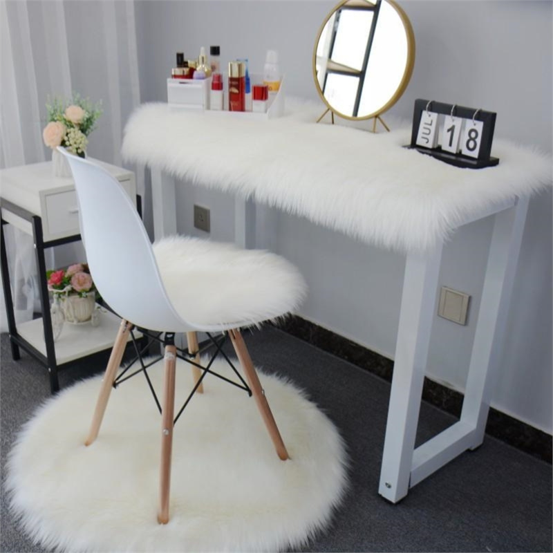 Other Irregular Rectangle Washable Red Carpet (Car Carpet) - white-3535cm-round