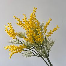 仿真花欧式金合欢相思豆花毛绒三叉王樱花田园风格装饰假花外贸