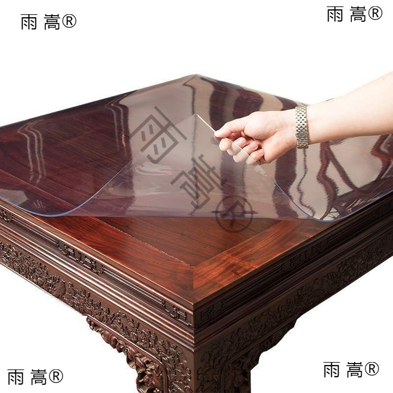 Eight Immortals Table Mat Dustproof Transparent Pad Pvc Soft Glass Eight Immortals Table Oil-Proof Water-Proof Washable Square Mat