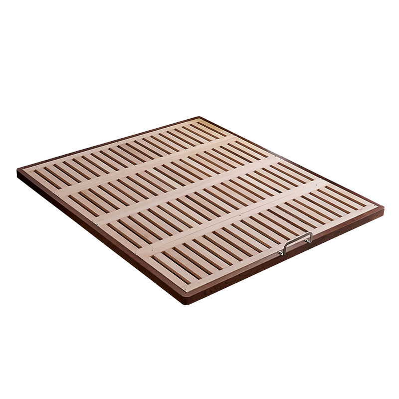 No cabezal de cama madera sólida pura cama de madera de cera nórdica 2023 nuevo marco de costilla de beech moderna simple cama de suspensión de madera sólida