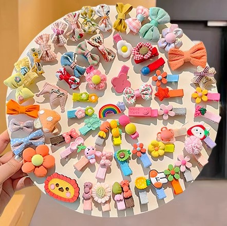 Niños lindos abrazaderas de pelo de tela para bebés, abrazaderas de pelo para bebés no lesionan el cabello para niños pequeños