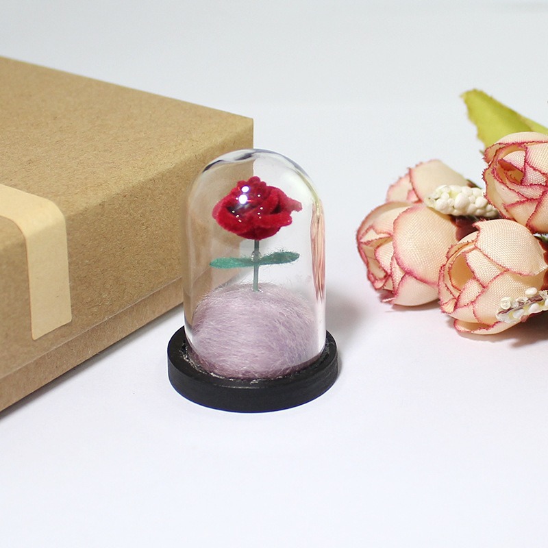 Black wool felt, box, 38x, 25mm