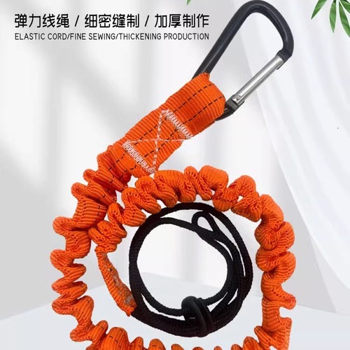 Safety rope for fall prevention, high-altitude work anti-drop rope, retractable elastic cushioning safety rope, tool anti-fall hand rope