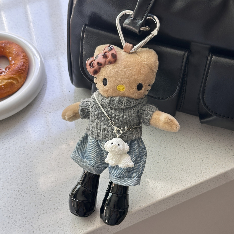 High-End Cute Hellokitty Bag Pendant Cartoon Cute Car Keychain Doll Gift for Girls