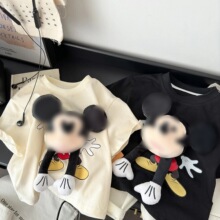 儿童玩偶短袖2025夏季新款立体玩偶百搭休闲短袖T恤上衣外贸批发