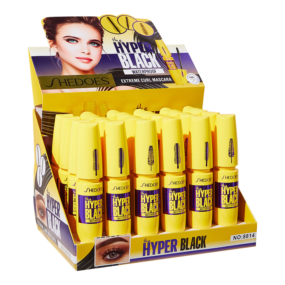 SHEDOES transfronteriza impermeable largo rizado grueso de larga duración no mareado maquillaje fácil de llevar rimel tres cabezas de cepillo image 6