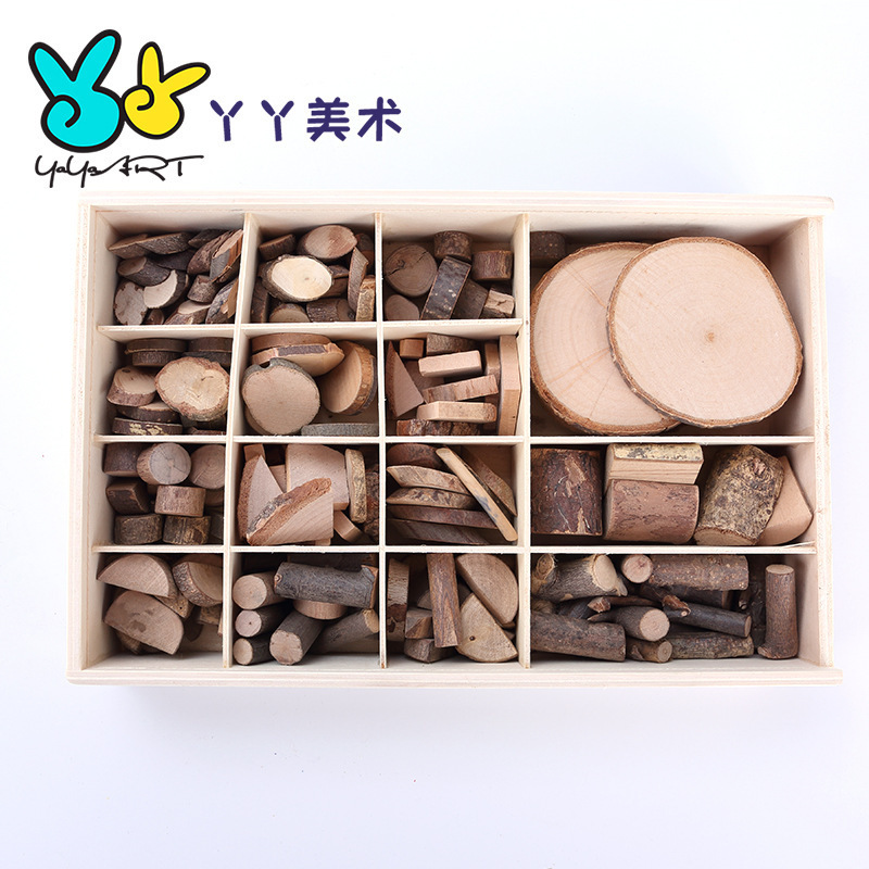 DIY木片树木片干树枝原木礼盒包装幼儿园低结构区域活动材料木片|undefined