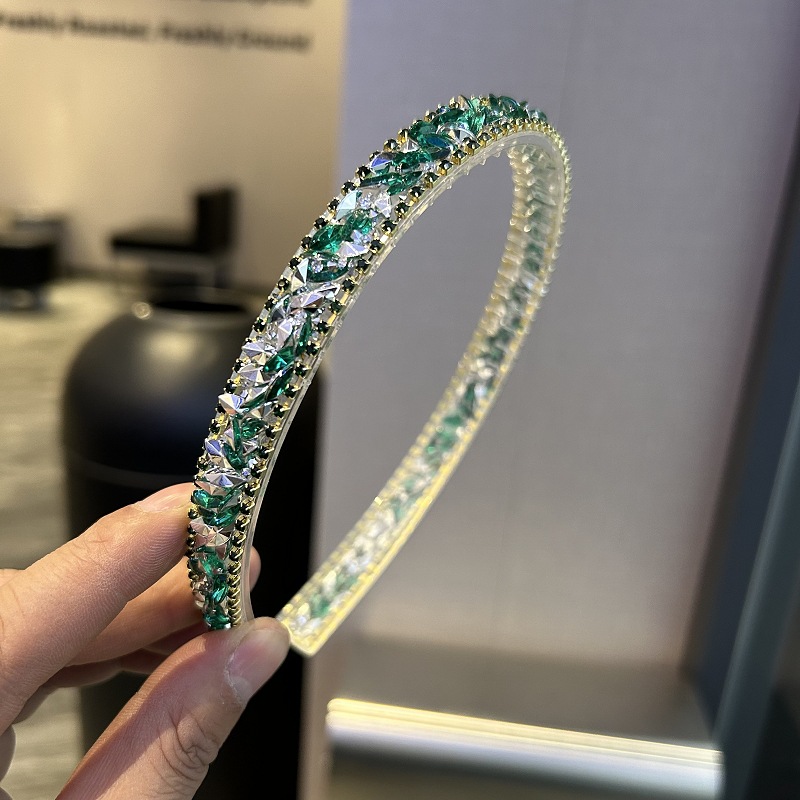 120g Weight Hair Band Hair Accessories Type 1 Piece Quantity Holiday, Daily Occasion Crystal Material Geometric Pattern All Seasons Season Women's Gender Vintage Style, Simple Style Style Vintage Style Simple Style Women's Geometric Crystal Hair Band 9