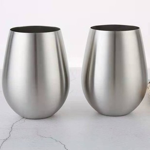 Factory Direct supply creative single layer eggshell Cup 18oz outdoor 304 stainless steel whiskey wine glass in stock Big Belly