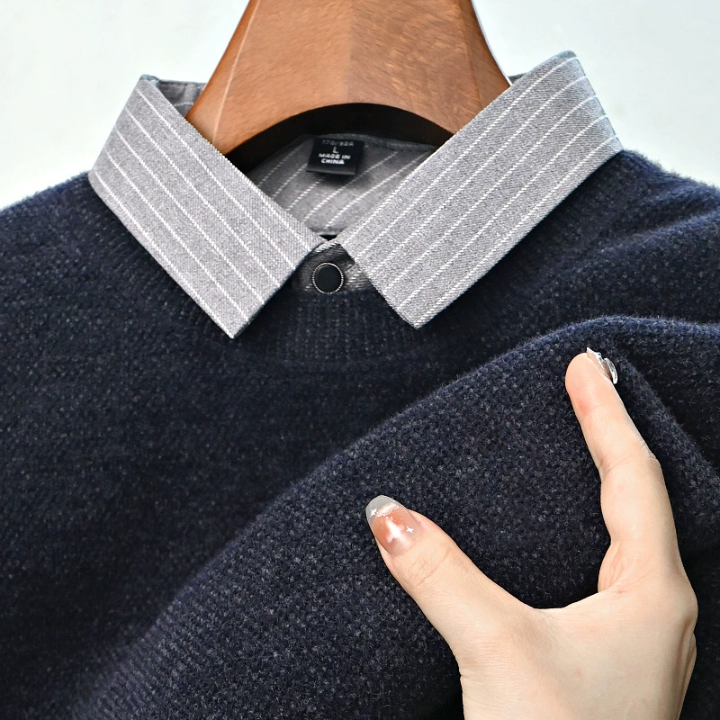 派森龙 Warm velvet sweater, base body-friendly set, for middle-aged man