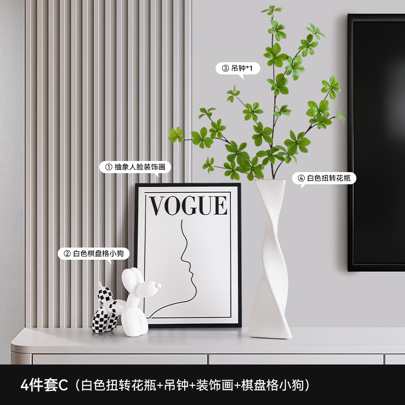 Entrar en el hogar decoración de puerta de entrada moderna alta sensación de sala de estar hogar escritorio TV comedor armario zapatos nicho decoración suave