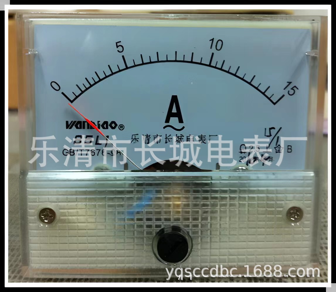 长城电表厂 85 15/1A 交流指针电流表 65*55