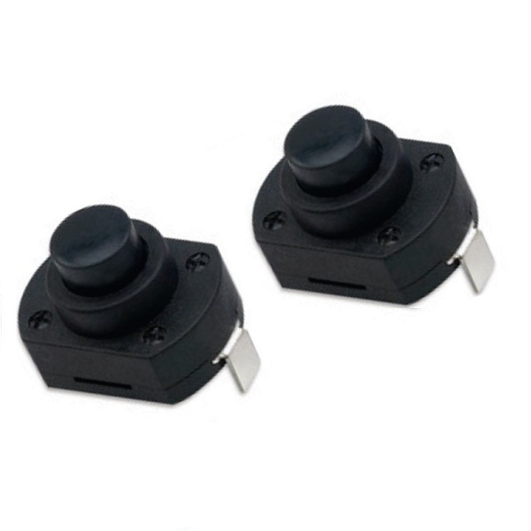 厂家供货大电流自锁手电筒开关 多脚位按钮开关 自锁按钮开关3A