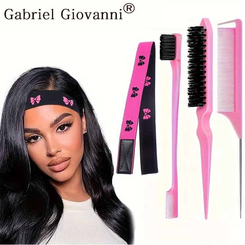 Lace Front Wig Edge Band, Double-Ended Brush and Eyebrow Brush Hair Styling Tools
