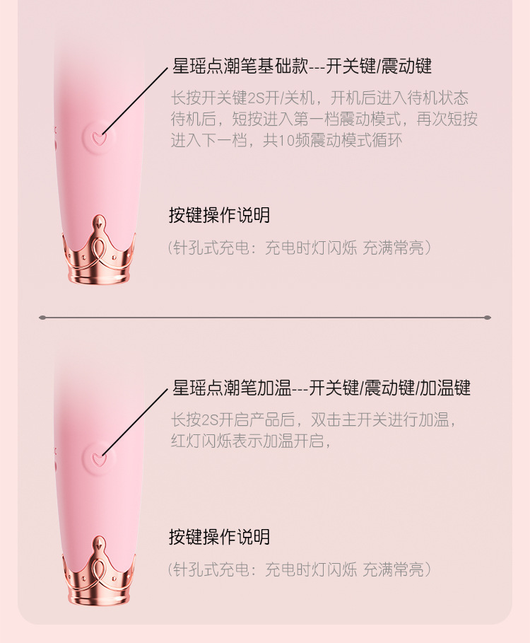 Jiuai G-Spot Vibrator for Women, Silicone Dual-Vibration Insertion Massager, Pink — detail image 34