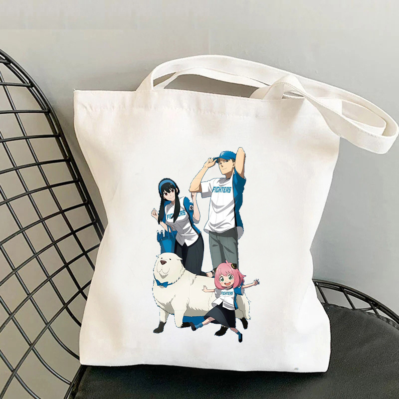 Anime periférico espía play House bolso de lona estudiante diario bolso de compras bolso