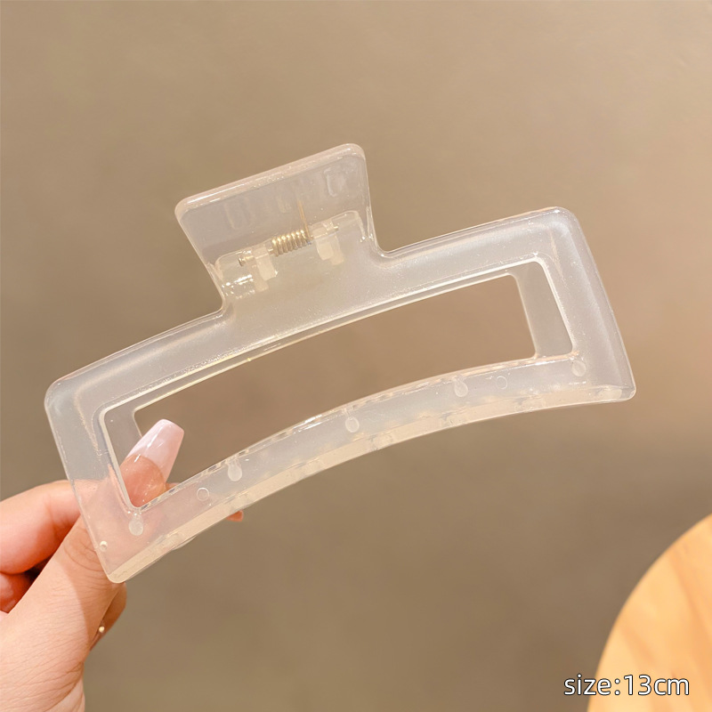 Volumen de pelo de gran tamaño antideslizante gran tiburón clip de pelo cuadrado clip de pelo cabeza de espalda clip de pelo tocado updo clip de pelo femenino