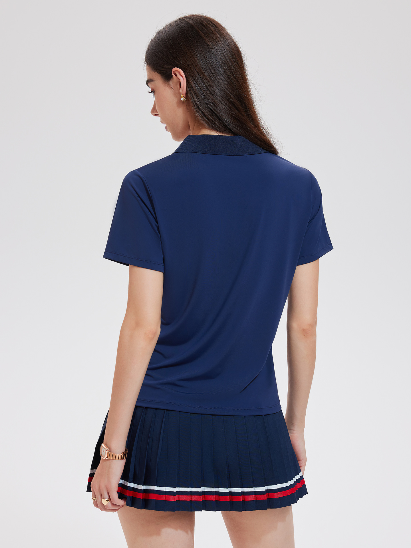 Caijue trajes de tenis transfronterizos trajes casuales de mujeres delgados mangas cortas polo bádminton fitness rápido seco conjunto deportivo