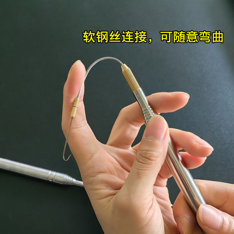 ステンレス伸縮式新型ウナギフック 360度回転 とげ付きウナギフック ウナギ釣り用ロングフィッシュフック|undefined