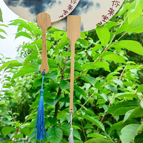 Posing Chinese style panda printed finished fan internet celebrity round fan hot selling product at summer tourist attractions