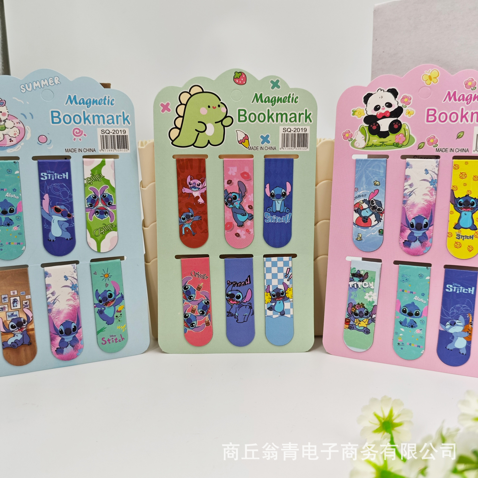 Ventas transfronterizas Hot Stitch 6 en marcadores magnéticos láser de dibujos animados Stitch para estudiantes plegables de doble cara marcadores de clip