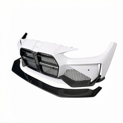 Suitable for BMW M3 M4 G80 G82 dry carbon fiber front bumper modification AD style front bumper body kit