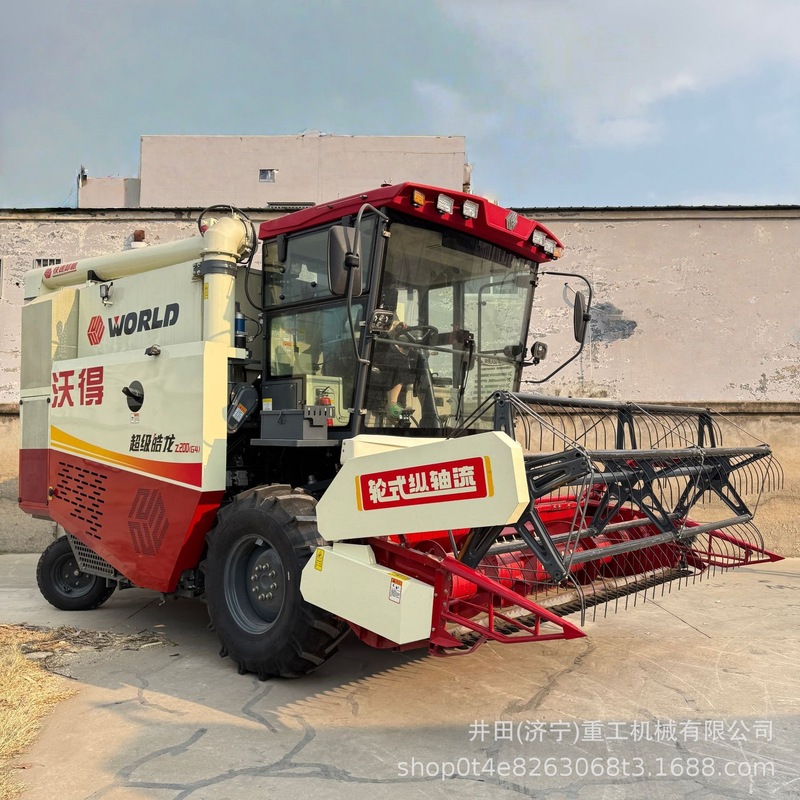 沃得200马力工程牵引型轮式收割机柴油增压引擎多场景联合收割机|undefined