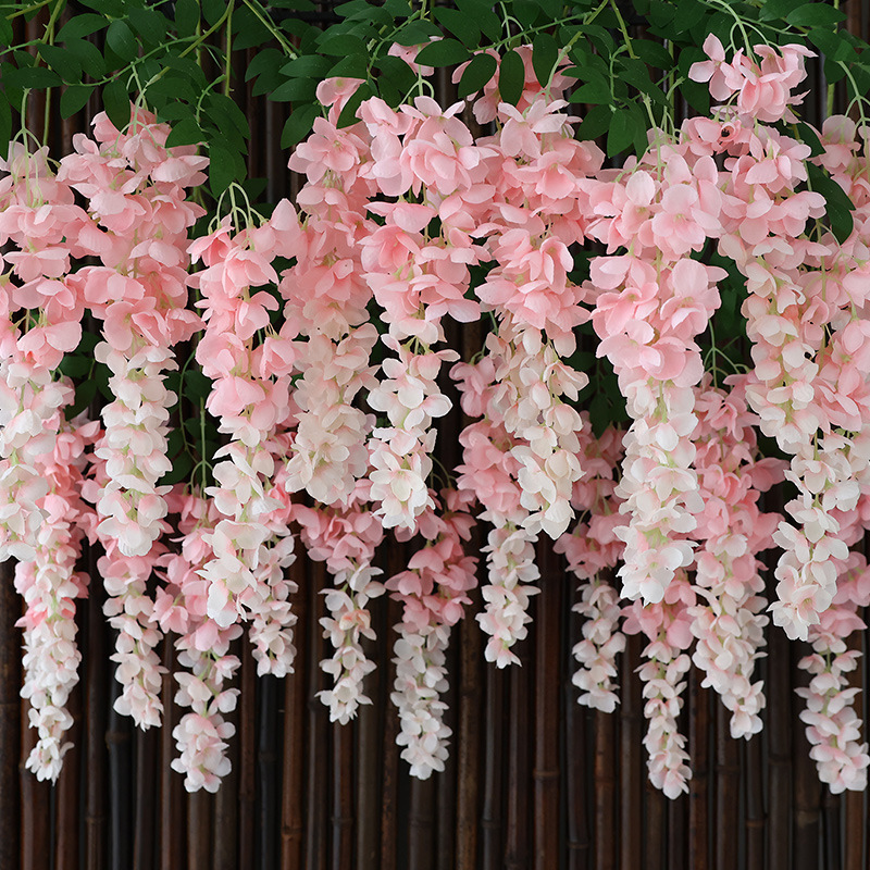 Artificial Abelia Giant Wisteria Long Branch Plastic Fake Flower Silk Flower Indoor Living Room Hanging Flower Vine Photo Decoration