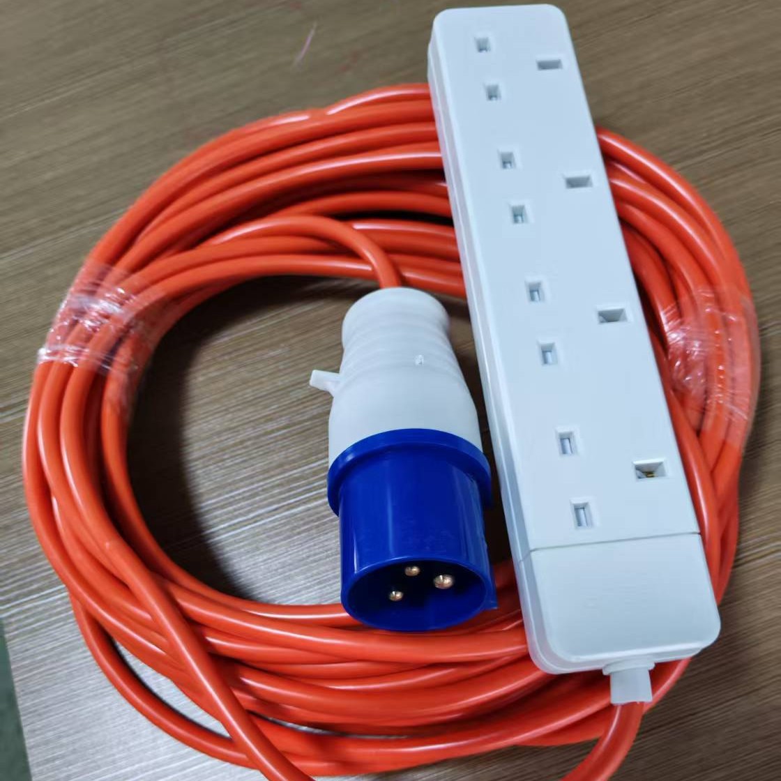 大功率英规插线板16A012工业插头尾部四位英规插线板亚马逊TIKTOK