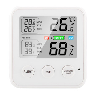 High Precision Digital Display Indoor Temperature and Humidity Meter Baby Room Temperature Meter Multifunctional Household Simple Electronic Temperature and Humidity Meter