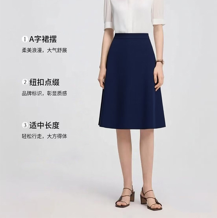 Chân váy chữ A nữ dáng dài thanh lịch chống lộ hàng — Màu đen chi tiết 6