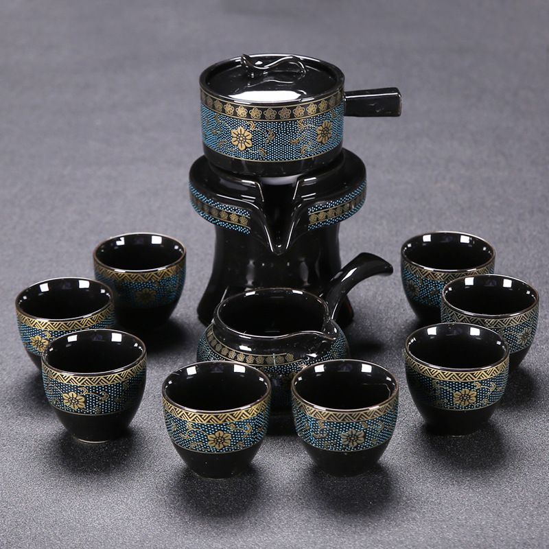 懒人半全自动茶具套装家用简约泡器茶复古风创意防烫功夫茶杯茶壶|ms