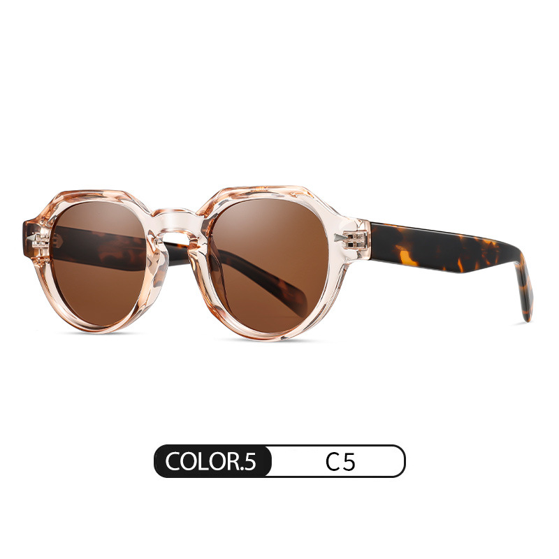 Gafas de sol de hoja al por mayor S31115 Gafas de sol de protección UV de montura redonda de moda Gafas de sol masculinas y femeninas