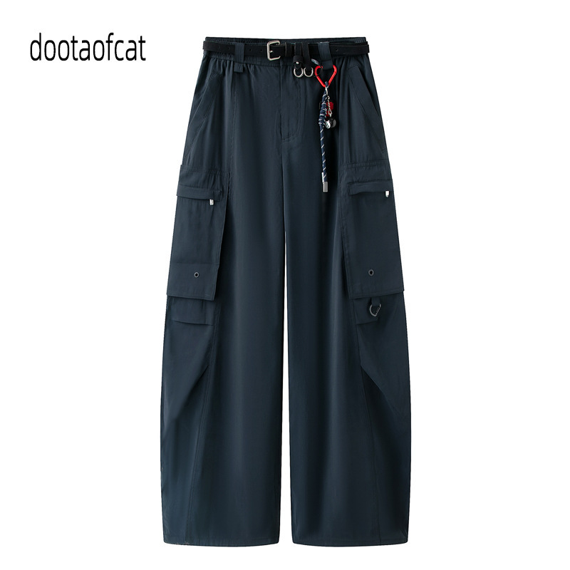 2026 Summer New Women's Designer Functional Style Patchwork Cargo Pants Casual Pants Rk71301080