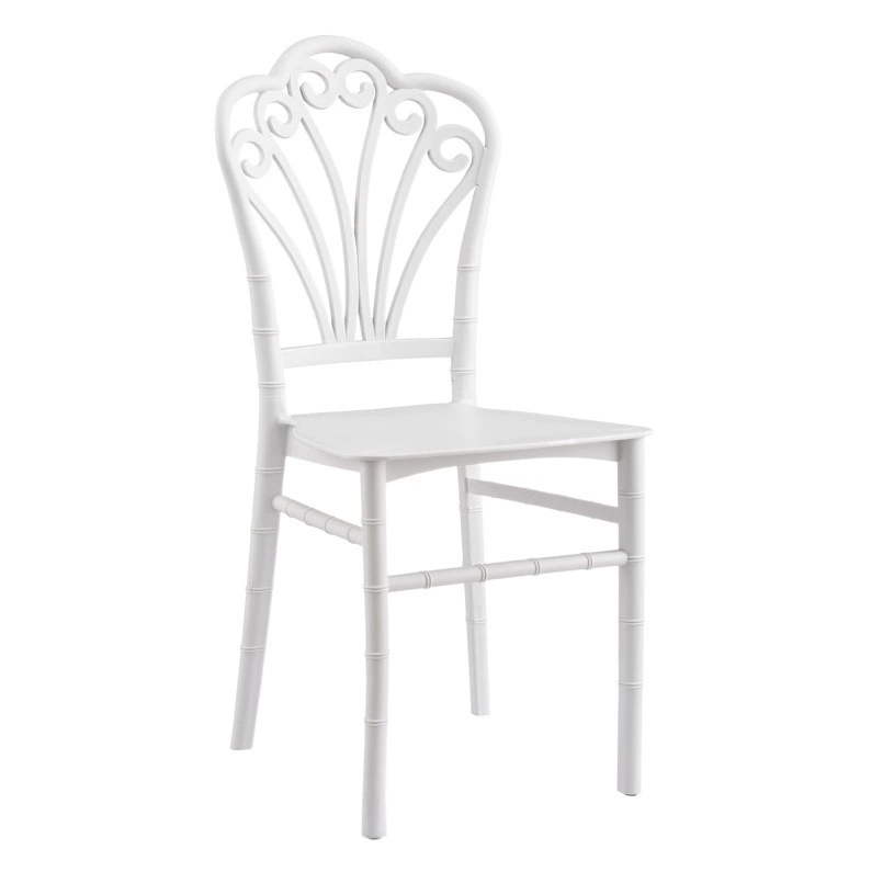 Современный простой пластиковый стул для улицы, банкетов, свадеб, белый обеденный стул со спинкой, складной, с высокой спинкой