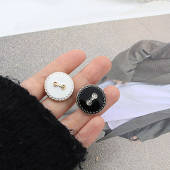 優朵STUDIO小眾黑色紐扣金屬小香風女粗呢大衣毛衣扣子開衫小鈕扣