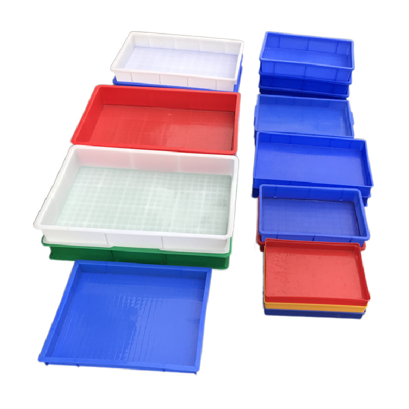 厂家现货北京天津上海电子工厂物料周转托盘 塑料方盘 浅胶盘