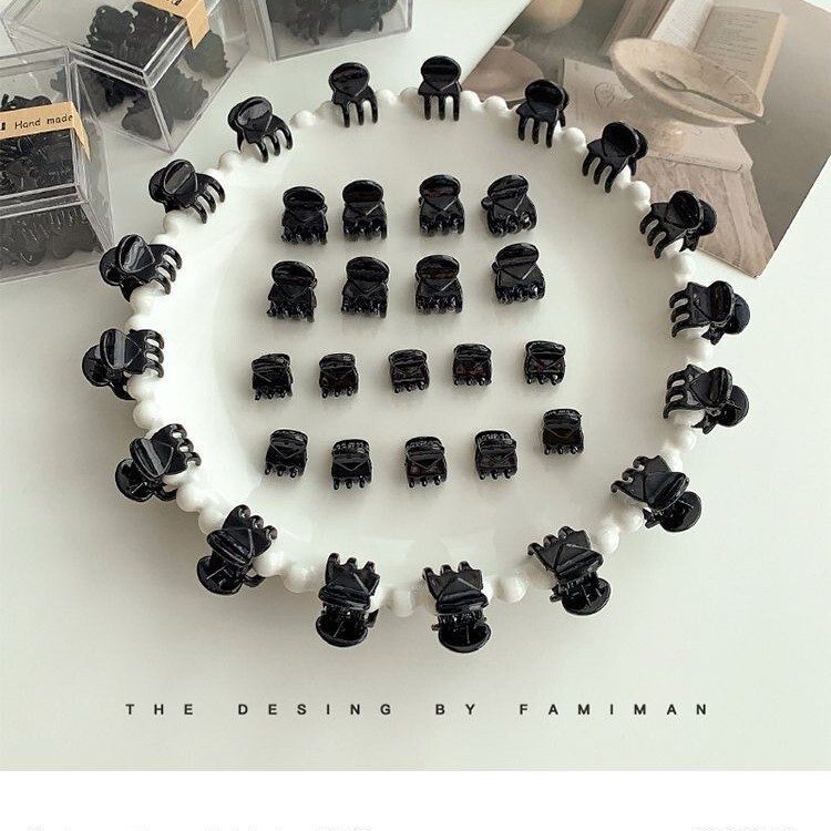 韓国ヘアアクセサリーシンプルなプラスチックミニヘアクリップサイドクリップトップクリップヘアクリップ前髪クリップヘアアクセサリー|undefined