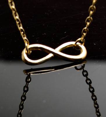 欧美外贸饰品厂家批发简约短款幸运数字8字女士锁骨链项链XL1240