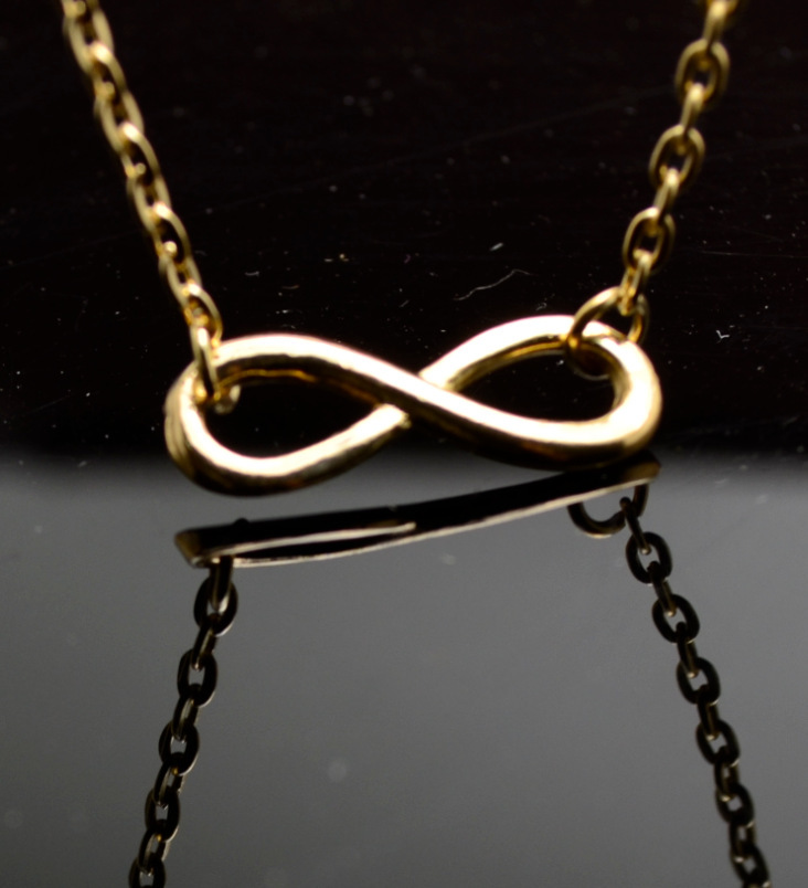 欧美外贸饰品厂家批发简约短款幸运数字8字女士锁骨链项链XL1240