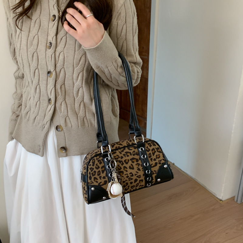 麂皮绒腋下通勤波士顿女包2025新款时尚单肩包大容量高级感手拎包|undefined