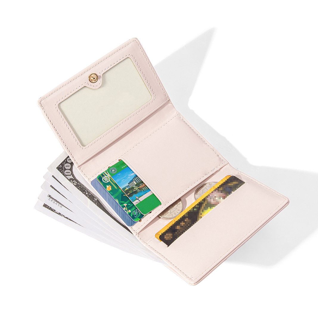 [Animal diario] Pequeña cartera de las mujeres al por mayor PU corto tríptico multi-Tarjeta Monedero