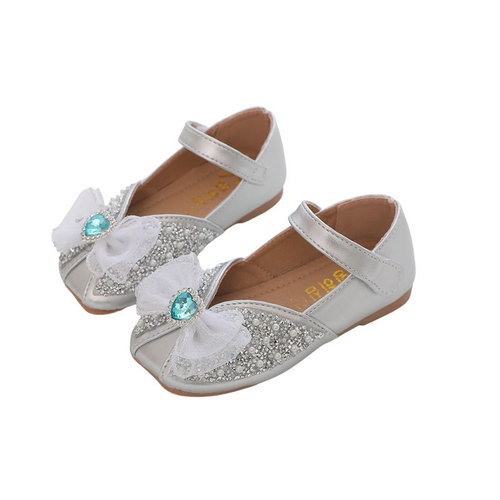 Girls 'leather shoes autumn new style children's spring and autumn soft sole single shoes little girl Aisha princess shoes crystal shoes