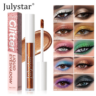European and American Cosmetics Waterproof Long-Lasting Halloween Eye Shadow Wholesale Stage Makeup Metallic Gloss Black Liquid Eye Shadow
