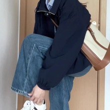 春秋季小个子工装短外套女韩系新款外套女短款冲锋衣简约夹克上衣